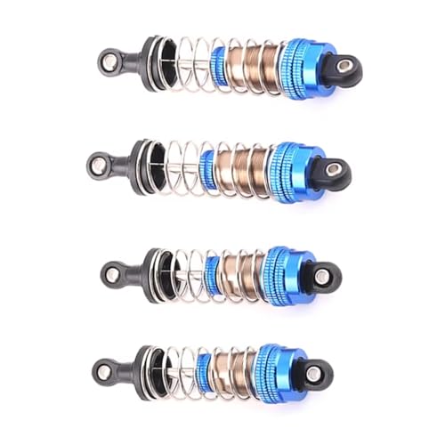 RC Cars Stoßdämpfer Kompatibel Mit SCY Für MJX H16H 14301 14210 1/16 1/12 1/14 Upgrade-Teile Zubehör 75 Mm 81 Mm 1 Set Metallstoßdämpfer(Silver Blue) von SYFDGDV