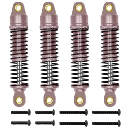 RC Cars Stoßdämpfer Kompatibel Mit TRX4M Für Bronco Für Defender 1/18 RC-Auto-Upgrade-Teile. Ersetzen Sie 4 STÜCKE 50 Mm Stoßdämpfer Aus Aluminiumlegierung Für Federdämpfer(Brown) von SYFDGDV