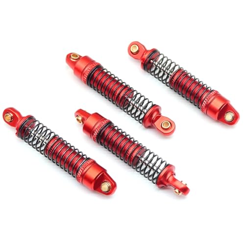 RC Cars Stoßdämpfer Kompatibel Mit TRX4M Für Bronco Für Defender 1/18 RC-Auto-Upgrade-Teile. Ersetzen Sie 4 STÜCKE 50 Mm Stoßdämpfer Aus Aluminiumlegierung Für Federdämpfer(Red) von SYFDGDV