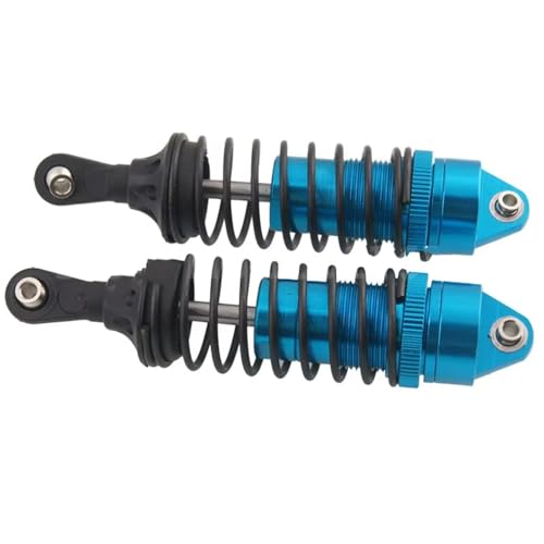 RC Cars Stoßdämpfer Kompatibel Mit Traxxas Für Slash 4x4 Huan Qi 727 1/10 RC-Autoteile, 2 Stück, 100 Mm, Stoßdämpfer Vorne Aus Aluminiumlegierung(Blue) von SYFDGDV