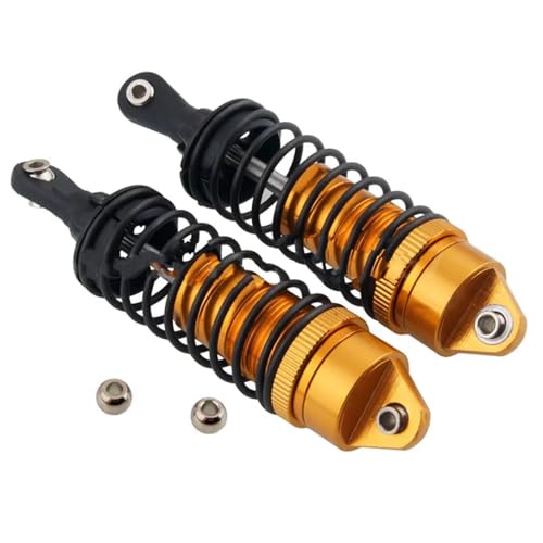 RC Cars Stoßdämpfer Kompatibel Mit Traxxas Für Slash 4x4 Huan Qi 727 1/10 RC-Autoteile, 2 Stück, 100 Mm, Stoßdämpfer Vorne Aus Aluminiumlegierung(Yellow) von SYFDGDV