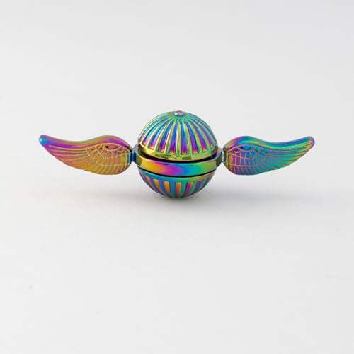 SYFUNLV Handkreisel Fidget Spinner,Engelsflügel Zappeln Finger Legierung Spinner,Anti Stress Metall Sensory Fidget Toy,Hand Spielzeug Special Hochleistungs Kugellager,für Kinder Erwachsene (Farbe) von SYFUNLV
