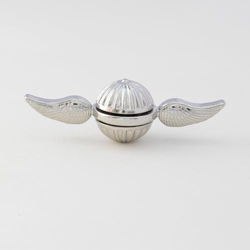 SYFUNLV Handkreisel Fidget Spinner,Engelsflügel Zappeln Finger Legierung Spinner,Anti Stress Metall Sensory Fidget Toy,Hand Spielzeug Special Hochleistungs Kugellager,für Kinder Erwachsene (Silber) von SYFUNLV