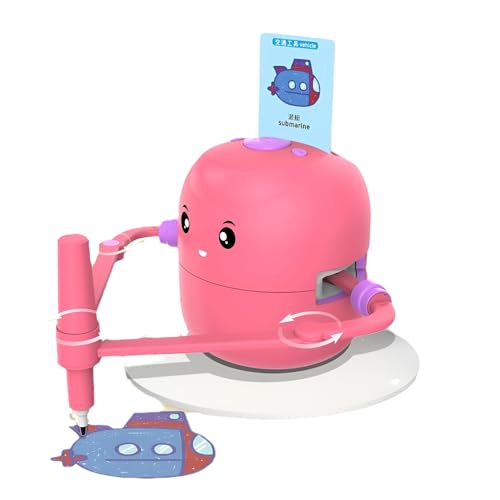 SYFUNLV Zeichenroboter Kinder, Roboter für Kinder mit 100 Karten und 12 Farbpinseln,Magic Drawing Spielzeug,Der Clevere Mal Roboter,Interaktives Lernspielzeug Magic Drawing für Jungen Mädchen (Rosa) SYFUNLV Zeichenroboter Kinder, Roboter für Kinder mit 100 Karten und 12 Farbpinseln,Magic Drawing Spielzeug,Der Clevere Mal Roboter,Interaktives Lernspielzeug Magic Drawing für Jungen Mädchen (Rosa) von SYFUNLV