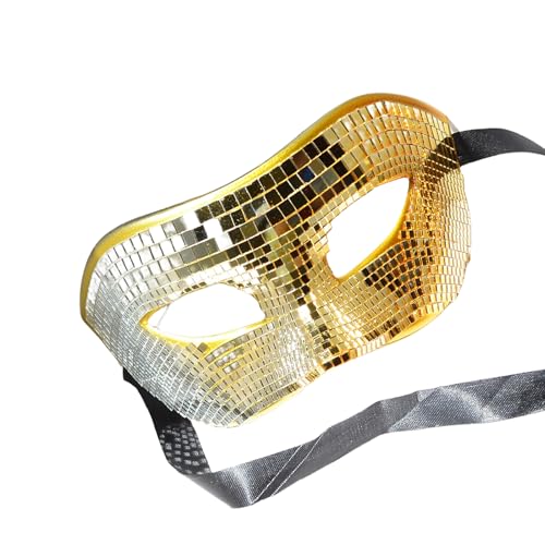 SYJHHWGS Auffällige Glitzernde Maske Stilvolle Glasmaske Mit Glasmaske Mit Glasperlen Für Tanzpartys Und Feierlichkeiten von SYJHHWGS