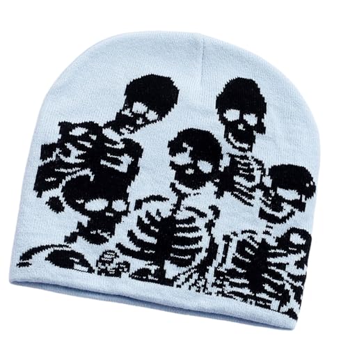 SYJHHWGS Beliebter Schädelhut Gestrickt Rand Ohne Street Wear Erwachsener Unisex Halloween Kopfstück Casual Teenager Randloser Pullover SYJHHWGS Beliebter Schädelhut Gestrickt Rand Ohne Street Wear Erwachsener Unisex Halloween Kopfstück Casual Teenager Randloser Pullover von SYJHHWGS