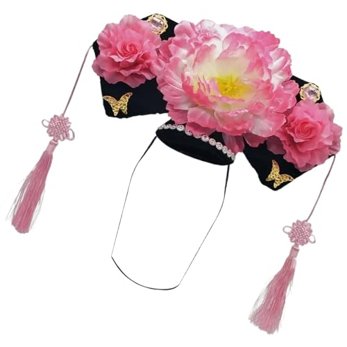 SYJHHWGS Chinesische Qitou Stirnbänder Bühne Prinzessin Kopfbedecke Haarbänder Konkubinen Kopfschmuck Haar Reifen Auf Auffällige Blumenkopfwerbe von SYJHHWGS