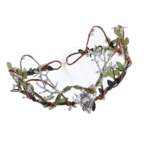 SYJHHWGS Feen-Kopfschmuck, Feen-Stirnband, Blattkreis, für Damen, Cosplay, Feen-Kostüm, Feen-Kopfschmuck, Braut-Kopfschmuck SYJHHWGS Feen-Kopfschmuck, Feen-Stirnband, Blattkreis, für Damen, Cosplay, Feen-Kostüm, Feen-Kopfschmuck, Braut-Kopfschmuck von SYJHHWGS