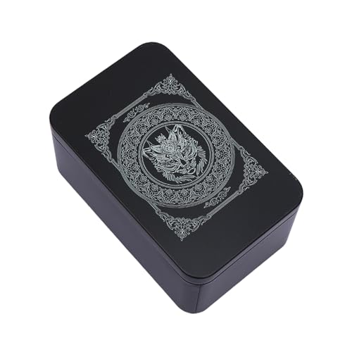 SYJHHWGS Rechteck Metallkarten Box Playings Tarot Container Schmuck Aufbewahrung Hülle Packing Spiel Leere Pokerkarte Aufbewahrungsbox Aufbewahrungsbox von SYJHHWGS