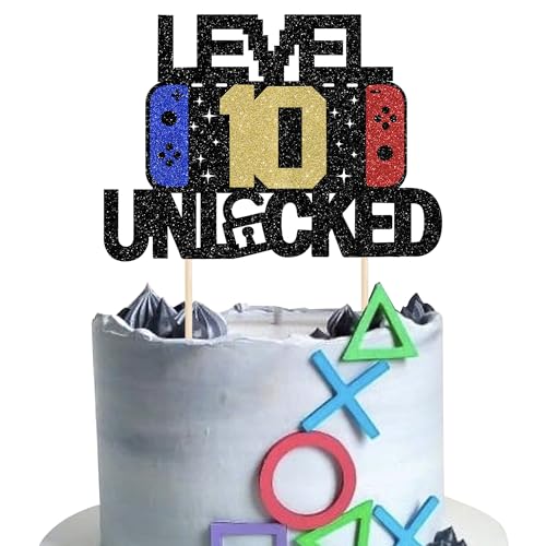 1 Stück 10 Videospiel Tortendeko Gaming Level 10 Unlocked Geburtstag Kuchen Deko 10th Spielkonsolen Kuchendeko für Spielkonsole Thema Jahrestag Jungen Mädchen Geburtstag Party Cake Topper 1 Stück 10 Videospiel Tortendeko Gaming Level 10 Unlocked Geburtstag Kuchen Deko 10th Spielkonsolen Kuchendeko für Spielkonsole Thema Jahrestag Jungen Mädchen Geburtstag Party Cake Topper von SYKYCTCY