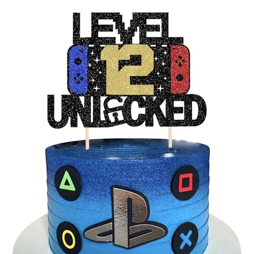 1 Stück 12 Videospiel Tortendeko Glitzer Spielkonsolen Level Unlocked 13th Kuchen Deko 12th Gaming Kuchen Deko für Jahrestag Jungen Mädchen Videospiel Thema Geburtstag Party Kuchendeko 1 Stück 12 Videospiel Tortendeko Glitzer Spielkonsolen Level Unlocked 13th Kuchen Deko 12th Gaming Kuchen Deko für Jahrestag Jungen Mädchen Videospiel Thema Geburtstag Party Kuchendeko von SYKYCTCY