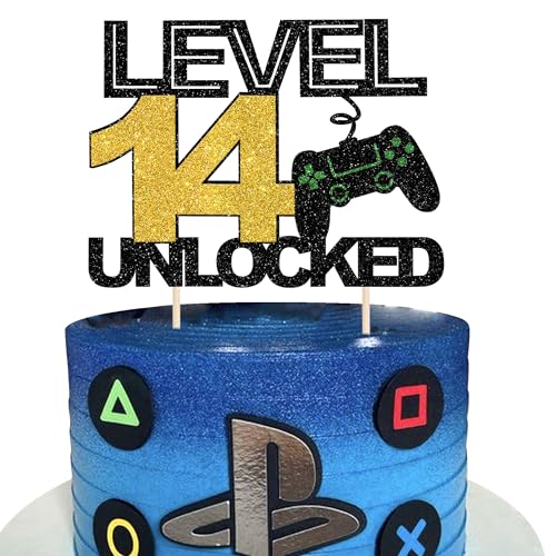 1 Stück 14 Videospiel Cake Topper Glitzer Gaming Level Unlocked Tortendeko 14th Geburtstag Spielkonsolen Kuchen Deko für Jungen Mädchen Spielkonsole Theme Geburtstag Party Kuchendeko 1 Stück 14 Videospiel Cake Topper Glitzer Gaming Level Unlocked Tortendeko 14th Geburtstag Spielkonsolen Kuchen Deko für Jungen Mädchen Spielkonsole Theme Geburtstag Party Kuchendeko von SYKYCTCY