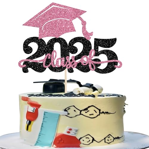 1 Stück 2025 Abschluss Tortendeko Glitzer 2025 Graduation Kuchen Deko Graduierung Kappe Tortendekoration Cake Topper für 2025 Schule Abschluss Party Rosa 1 Stück 2025 Abschluss Tortendeko Glitzer 2025 Graduation Kuchen Deko Graduierung Kappe Tortendekoration Cake Topper für 2025 Schule Abschluss Party Rosa von SYKYCTCY