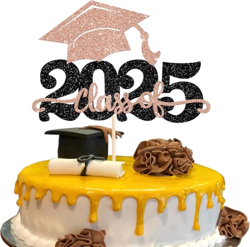 1 Stück 2025 Abschluss Tortendeko Glitzer 2025 Graduation Kuchen Deko Graduierung Kappe Tortendekoration Cake Topper für 2025 Schule Abschluss Party Rosegold 1 Stück 2025 Abschluss Tortendeko Glitzer 2025 Graduation Kuchen Deko Graduierung Kappe Tortendekoration Cake Topper für 2025 Schule Abschluss Party Rosegold von SYKYCTCY