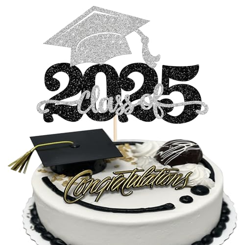 1 Stück 2025 Abschluss Tortendeko Glitzer 2025 Graduation Kuchen Deko Graduierung Kappe Tortendekoration Cake Topper für 2025 Schule Abschluss Party Silber 1 Stück 2025 Abschluss Tortendeko Glitzer 2025 Graduation Kuchen Deko Graduierung Kappe Tortendekoration Cake Topper für 2025 Schule Abschluss Party Silber von SYKYCTCY