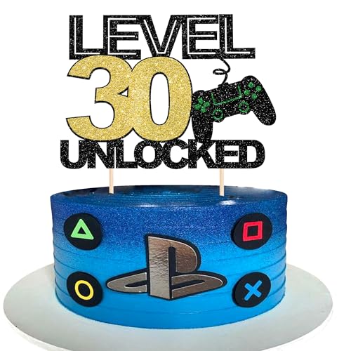 1 Stück 30 Videospiel Cake Topper Glitzer Gaming Level Unlocked Tortendeko 30th Geburtstag Spielkonsolen Kuchen Deko für Jungen Mädchen Spielkonsole Theme Geburtstag Party Kuchendeko 1 Stück 30 Videospiel Cake Topper Glitzer Gaming Level Unlocked Tortendeko 30th Geburtstag Spielkonsolen Kuchen Deko für Jungen Mädchen Spielkonsole Theme Geburtstag Party Kuchendeko von SYKYCTCY
