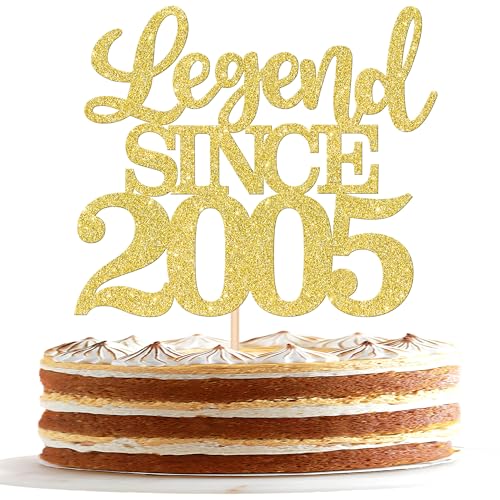1 Stück Aufschrift "Legend Since 2005" Tortenaufsatz 20 Kuchen Topper Glitter alles Gute zum 20. Geburtstag Kuchen Pick 20 Fabulous Tortendekorationen für Prost zum 20 Gold 1 Stück Aufschrift "Legend Since 2005" Tortenaufsatz 20 Kuchen Topper Glitter alles Gute zum 20. Geburtstag Kuchen Pick 20 Fabulous Tortendekorationen für Prost zum 20 Gold von SYKYCTCY