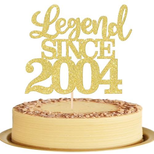 1 Stück Aufschrift "Legend Since 2004" Tortenaufsatz 21 Kuchen Topper Glitter alles Gute zum 21. Geburtstag Kuchen Pick 21 Fabulous Tortendekorationen 21th Gold 1 Stück Aufschrift "Legend Since 2004" Tortenaufsatz 21 Kuchen Topper Glitter alles Gute zum 21. Geburtstag Kuchen Pick 21 Fabulous Tortendekorationen 21th Gold von SYKYCTCY