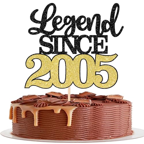1 Stück Aufschrift "Legend Since 2005" Tortenaufsatz 20 Kuchen Topper Glitter alles Gute zum 20. Geburtstag Kuchen Pick 20 Fabulous Tortendekorationen für Prost zum 20 1 Stück Aufschrift "Legend Since 2005" Tortenaufsatz 20 Kuchen Topper Glitter alles Gute zum 20. Geburtstag Kuchen Pick 20 Fabulous Tortendekorationen für Prost zum 20 von SYKYCTCY