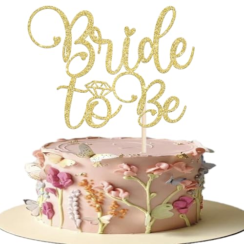 1 Stück Bride to Be Tortendeko Glitzer Ring Kuchen Deko Hochzeit Cake Topper für Hochzeit Braut Dusche Thema Party Kuchen Dekoration Gold 1 Stück Bride to Be Tortendeko Glitzer Ring Kuchen Deko Hochzeit Cake Topper für Hochzeit Braut Dusche Thema Party Kuchen Dekoration Gold von SYKYCTCY