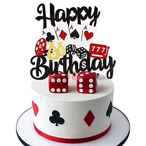 1 Stück Casino Tortendeko Geburtstag Glitter Casino Happy Birthday Cake Topper Poker Spiel Chips Spieler Kuchendekoration Las Vegas Casino Nacht Thema Party Casino Nacht Geburtstag Kuchendeko Zubehör 1 Stück Casino Tortendeko Geburtstag Glitter Casino Happy Birthday Cake Topper Poker Spiel Chips Spieler Kuchendekoration Las Vegas Casino Nacht Thema Party Casino Nacht Geburtstag Kuchendeko Zubehör von SYKYCTCY