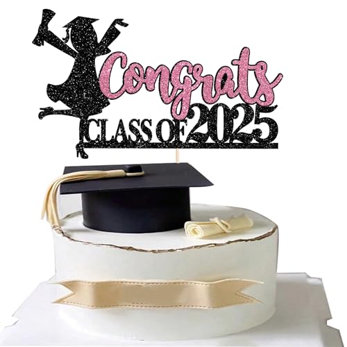 1 Stück Congrats Class of 2025 Tortendeko Abschluss Mädchen Kuchen Deko Glitzer 2025 Graduation Tortendekoration for 2025 Mädchen Abschluss Thema Rosa 1 Stück Congrats Class of 2025 Tortendeko Abschluss Mädchen Kuchen Deko Glitzer 2025 Graduation Tortendekoration for 2025 Mädchen Abschluss Thema Rosa von SYKYCTCY
