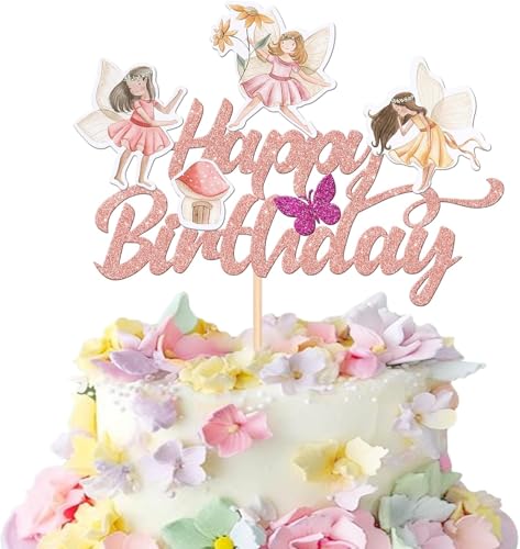 1 Stück Fee Tortendeko Glitzer Blumenfee Kuchen Deko Fairy Cake Topper für Baby Dusche Kinder Mädchen Geburtstag Party Kuchen Dekorationen Rosegold 1 Stück Fee Tortendeko Glitzer Blumenfee Kuchen Deko Fairy Cake Topper für Baby Dusche Kinder Mädchen Geburtstag Party Kuchen Dekorationen Rosegold von SYKYCTCY