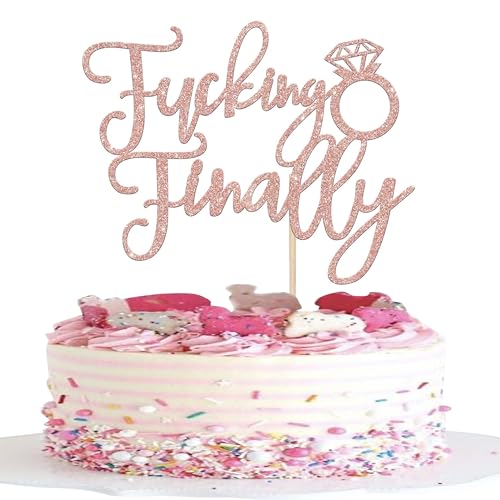 1 Stück Fucking Finally Tortendeko Glitzer Diamantring Witzige Hochzeit Verlobung Kuchen Deko für Braut Hochzeit Cupcake Dekoration Party Supplies Rosegold 1 Stück Fucking Finally Tortendeko Glitzer Diamantring Witzige Hochzeit Verlobung Kuchen Deko für Braut Hochzeit Cupcake Dekoration Party Supplies Rosegold von SYKYCTCY
