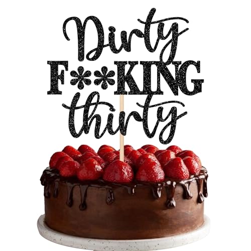 1 Stück Happy 30th Geburtstag Kuchen Deko Glitzer Schwarz Dirty Thirty Tortendeko Hallo 30 Prost auf 30 Jahre Geburtstag Cake Topper für Alles Gute zum 30. Geburtstag Party Kuchen Dekorationen 1 Stück Happy 30th Geburtstag Kuchen Deko Glitzer Schwarz Dirty Thirty Tortendeko Hallo 30 Prost auf 30 Jahre Geburtstag Cake Topper für Alles Gute zum 30. Geburtstag Party Kuchen Dekorationen von SYKYCTCY