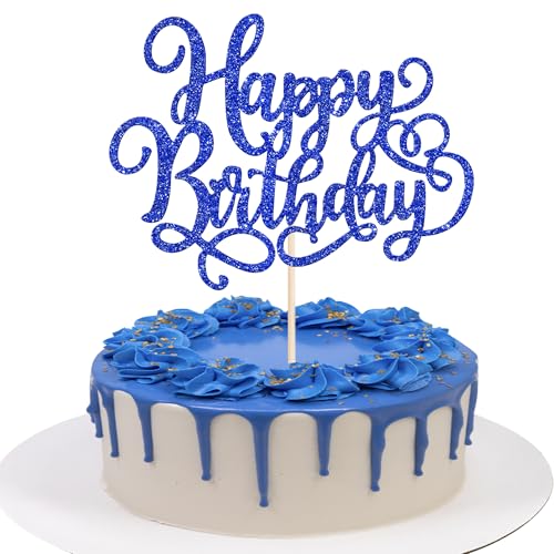 1 Stück Happy Birthday Cake Topper Glitzer Geburtstag Tortendeko Gute zum Geburtstag Kuchen Deko für Geburtstag Jahrestag Thema Party Kuchen Dekorationen Blau 1 Stück Happy Birthday Cake Topper Glitzer Geburtstag Tortendeko Gute zum Geburtstag Kuchen Deko für Geburtstag Jahrestag Thema Party Kuchen Dekorationen Blau von SYKYCTCY