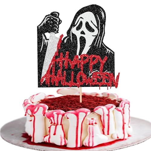 1 Stück Happy Birthday Tortendeko Halloween Geburtstag Kuchen Deko Horror Thema Cake Topper für Blutigen Horror Halloween Thema Baby Dusche Kinder Geburtstag Party Kuchen Dekorationen 1 Stück Happy Birthday Tortendeko Halloween Geburtstag Kuchen Deko Horror Thema Cake Topper für Blutigen Horror Halloween Thema Baby Dusche Kinder Geburtstag Party Kuchen Dekorationen von SYKYCTCY