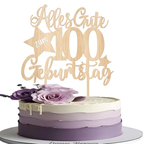 1 Stück Holz 100th Cake Topper Alles Gute zum Geburtstag 100 Jahre alt Tortendeko Prost auf 100 Kuchen Deko für Männer Frauen 100th Geburtstag Party Kuchen Dekoration 1 Stück Holz 100th Cake Topper Alles Gute zum Geburtstag 100 Jahre alt Tortendeko Prost auf 100 Kuchen Deko für Männer Frauen 100th Geburtstag Party Kuchen Dekoration von SYKYCTCY
