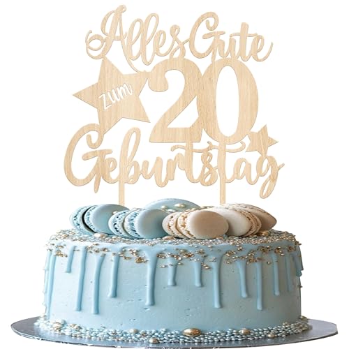 1 Stück Holz Alles Gute zum Geburtstag 20 Jahre alt Tortendeko 20th Kuchen Deko Prost auf 20 Cake Topper für 20th Jungen Mädchen Geburtstag Party Kuchen Dekoration 1 Stück Holz Alles Gute zum Geburtstag 20 Jahre alt Tortendeko 20th Kuchen Deko Prost auf 20 Cake Topper für 20th Jungen Mädchen Geburtstag Party Kuchen Dekoration von SYKYCTCY
