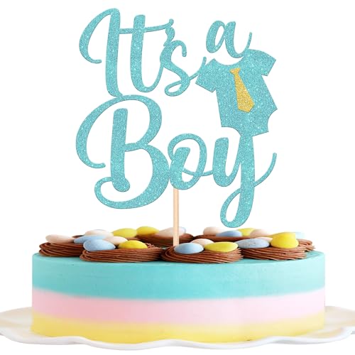 1 Stück It’s a Boy Cake Topper Glitzer Junge Tortendeko Enthüllung des Geschlechts Kuchen Deko für Baby Dusche Junge Geburtstag Party Kuchen Dekoratio Hellblau 1 Stück It’s a Boy Cake Topper Glitzer Junge Tortendeko Enthüllung des Geschlechts Kuchen Deko für Baby Dusche Junge Geburtstag Party Kuchen Dekoratio Hellblau von SYKYCTCY