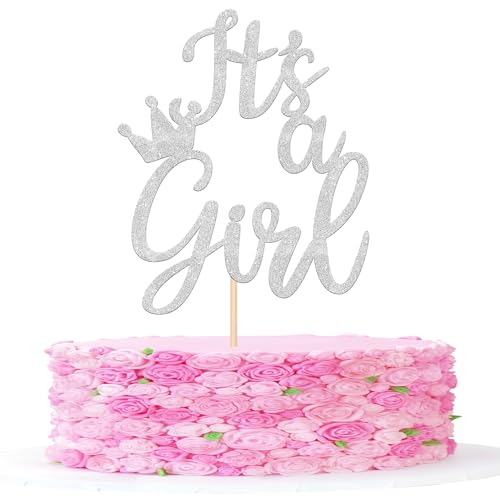 1 Stück It’s a Girl Tortendeko Süßes Mädchen Cake Topper Enthüllung des Geschlechts Kuchen Deko für Baby Dusche Mädchen Geburtstag Party Kuchen Dekoration Silber 1 Stück It’s a Girl Tortendeko Süßes Mädchen Cake Topper Enthüllung des Geschlechts Kuchen Deko für Baby Dusche Mädchen Geburtstag Party Kuchen Dekoration Silber von SYKYCTCY