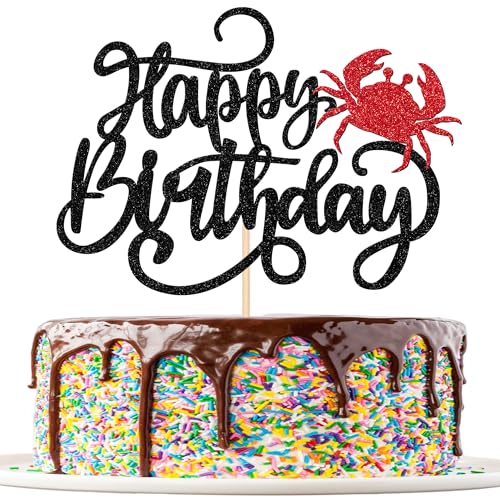 1 Stück Krebs Tortendeko Glitter Happy Birthday Cake Topper 12 Sternbild Krebs Kuchen Deko für Horoskop Astrologie Geburtstag Party Kuchen Dekoration Schwarz Rot 1 Stück Krebs Tortendeko Glitter Happy Birthday Cake Topper 12 Sternbild Krebs Kuchen Deko für Horoskop Astrologie Geburtstag Party Kuchen Dekoration Schwarz Rot von SYKYCTCY