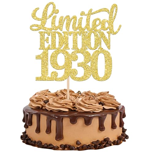 1 Stück Limited Edition 1930 Tortendeko Glitzer 95th Glitzer Kuchen Deko Prost auf 95 Jahre 95 & Fabelhaft Cake Topper für Männer und Frauen Geburtstag Party Kuchen Dekoration Gold 1 Stück Limited Edition 1930 Tortendeko Glitzer 95th Glitzer Kuchen Deko Prost auf 95 Jahre 95 & Fabelhaft Cake Topper für Männer und Frauen Geburtstag Party Kuchen Dekoration Gold von SYKYCTCY