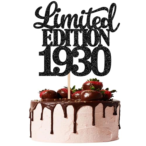 1 Stück Limited Edition 1930 Tortendeko Glitzer 95th Glitzer Kuchen Deko Prost auf 95 Jahre 95 & Fabelhaft Cake Topper für Männer und Frauen Geburtstag Party Kuchen Dekoration Schwarz 1 Stück Limited Edition 1930 Tortendeko Glitzer 95th Glitzer Kuchen Deko Prost auf 95 Jahre 95 & Fabelhaft Cake Topper für Männer und Frauen Geburtstag Party Kuchen Dekoration Schwarz von SYKYCTCY