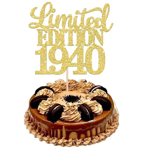 1 Stück Limited Edition 1940 Tortendeko Glitzer 85th Glitzer Kuchen Deko Prost auf 85 Jahre 85 & Fabelhaft Cake Topper für Männer und Frauen Geburtstag Party Kuchen Dekoration Gold von SYKYCTCY