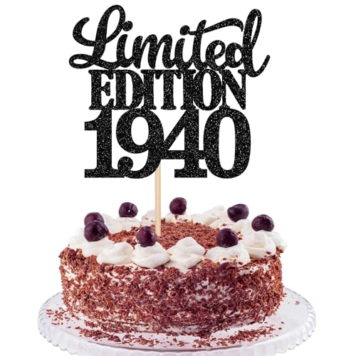 1 Stück Limited Edition 1940 Tortendeko Glitzer 85th Glitzer Kuchen Deko Prost auf 85 Jahre 85 & Fabelhaft Cake Topper für Männer und Frauen Geburtstag Party Kuchen Dekoration Schwarz 1 Stück Limited Edition 1940 Tortendeko Glitzer 85th Glitzer Kuchen Deko Prost auf 85 Jahre 85 & Fabelhaft Cake Topper für Männer und Frauen Geburtstag Party Kuchen Dekoration Schwarz von SYKYCTCY