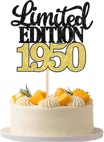 1 Stück Limited Edition 1950 Tortendeko Glitzer 75th Glitzer Kuchen Deko Prost auf 75 Jahre 75 & Fabelhaft Cake Topper für Männer und Frauen Geburtstag Party Kuchen Dekoration Schwarz Gold 1 Stück Limited Edition 1950 Tortendeko Glitzer 75th Glitzer Kuchen Deko Prost auf 75 Jahre 75 & Fabelhaft Cake Topper für Männer und Frauen Geburtstag Party Kuchen Dekoration Schwarz Gold von SYKYCTCY