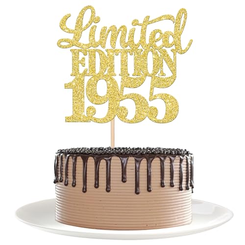 1 Stück Limited Edition 1955 Tortendeko Glitzer 70th Glitzer Kuchen Deko Prost auf 70 Jahre 70 & Fabelhaft Cake Topper für Männer und Frauen Geburtstag Party Kuchen Dekoration Gold 1 Stück Limited Edition 1955 Tortendeko Glitzer 70th Glitzer Kuchen Deko Prost auf 70 Jahre 70 & Fabelhaft Cake Topper für Männer und Frauen Geburtstag Party Kuchen Dekoration Gold von SYKYCTCY