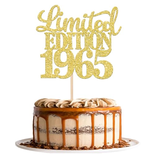 1 Stück Limited Edition 1965 Tortendeko Glitzer 60th Glitzer Kuchen Deko Prost auf 60 Jahre 60 & Fabelhaft Cake Topper für Männer und Frauen Geburtstag Party Kuchen Dekoration Gold 1 Stück Limited Edition 1965 Tortendeko Glitzer 60th Glitzer Kuchen Deko Prost auf 60 Jahre 60 & Fabelhaft Cake Topper für Männer und Frauen Geburtstag Party Kuchen Dekoration Gold von SYKYCTCY