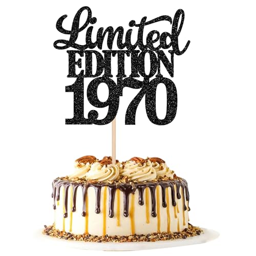 1 Stück Limited Edition 1970 Tortendeko Glitzer 55th Glitzer Kuchen Deko Prost auf 55 Jahre 55 & Fabelhaft Cake Topper für Männer und Frauen Geburtstag Party Kuchen Dekoration Schwarz 1 Stück Limited Edition 1970 Tortendeko Glitzer 55th Glitzer Kuchen Deko Prost auf 55 Jahre 55 & Fabelhaft Cake Topper für Männer und Frauen Geburtstag Party Kuchen Dekoration Schwarz von SYKYCTCY