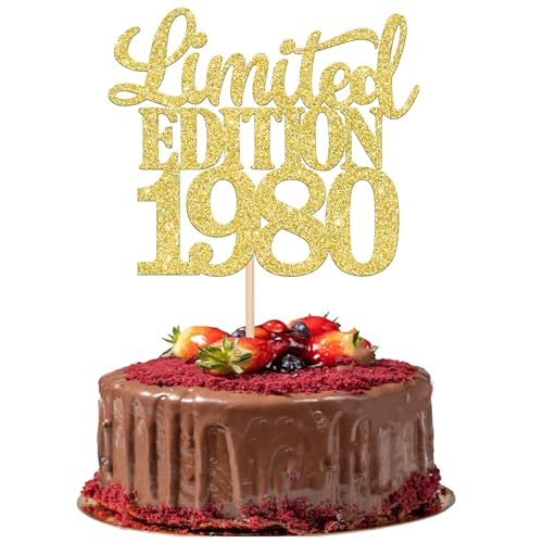 1 Stück Limited Edition 1980 Tortendeko Glitzer 45th Glitzer Kuchen Deko Prost auf 45 Jahre 45 & Fabelhaft Cake Topper für Männer und Frauen Geburtstag Party Kuchen Dekoration Gold 1 Stück Limited Edition 1980 Tortendeko Glitzer 45th Glitzer Kuchen Deko Prost auf 45 Jahre 45 & Fabelhaft Cake Topper für Männer und Frauen Geburtstag Party Kuchen Dekoration Gold von SYKYCTCY