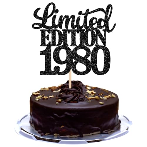 1 Stück Limited Edition 1980 Tortendeko Glitzer 45th Glitzer Kuchen Deko Prost auf 45 Jahre 45 & Fabelhaft Cake Topper für Männer und Frauen Geburtstag Party Kuchen Dekoration Schwarz 1 Stück Limited Edition 1980 Tortendeko Glitzer 45th Glitzer Kuchen Deko Prost auf 45 Jahre 45 & Fabelhaft Cake Topper für Männer und Frauen Geburtstag Party Kuchen Dekoration Schwarz von SYKYCTCY