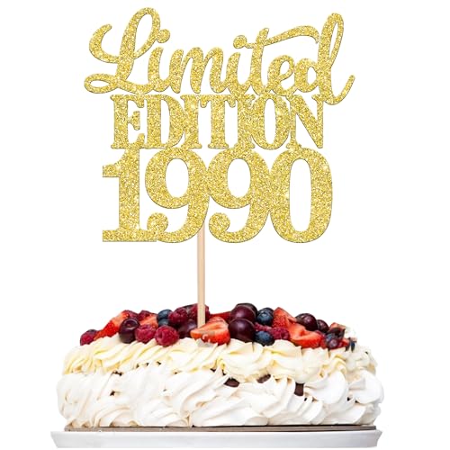1 Stück Limited Edition 1990 Tortendeko Glitzer 35th Glitzer Kuchen Deko Prost auf 35 Jahre 35 & Fabelhaft Cake Topper für Männer und Frauen Geburtstag Party Kuchen Dekoration Gold 1 Stück Limited Edition 1990 Tortendeko Glitzer 35th Glitzer Kuchen Deko Prost auf 35 Jahre 35 & Fabelhaft Cake Topper für Männer und Frauen Geburtstag Party Kuchen Dekoration Gold von SYKYCTCY