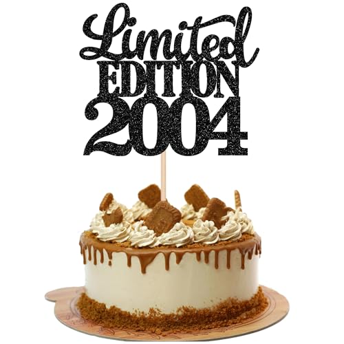 1 Stück Limited Edition 2004 Tortendeko Glitzer 21st Glitzer Kuchen Deko Prost auf 21 Jahre 21 & Fabelhaft Cake Topper für Männer und Frauen Geburtstag Party Kuchen Dekoration Schwarz 1 Stück Limited Edition 2004 Tortendeko Glitzer 21st Glitzer Kuchen Deko Prost auf 21 Jahre 21 & Fabelhaft Cake Topper für Männer und Frauen Geburtstag Party Kuchen Dekoration Schwarz von SYKYCTCY