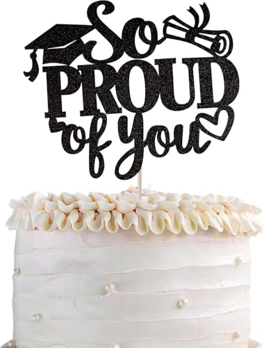 1 Stück So Proud of you Tortendeko Glitzer Diplom Abschluss Kappe Kuchen Deko Class of 2025 Cake Topper für Graduierung Thema High School Party Kuchen Dekorationen Schwarz 1 Stück So Proud of you Tortendeko Glitzer Diplom Abschluss Kappe Kuchen Deko Class of 2025 Cake Topper für Graduierung Thema High School Party Kuchen Dekorationen Schwarz von SYKYCTCY