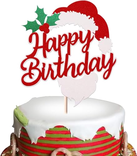 1 Stück Weihnachten Happy Birthday Tortendeko Merry Christmas Happy Birthday Kuchendekoration Weihnachten Kuchen Deko für Weihnachten Thema Baby Dusche Geburtstag Party Kuchen Dekorationen Rot 1 Stück Weihnachten Happy Birthday Tortendeko Merry Christmas Happy Birthday Kuchendekoration Weihnachten Kuchen Deko für Weihnachten Thema Baby Dusche Geburtstag Party Kuchen Dekorationen Rot von SYKYCTCY